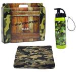 Набор: плед камуфляж130х150см, бутылка для воды 500мл в подарочной коробке