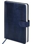 Ежедневник датированный 2026, А5, кожзам синий с клапаном