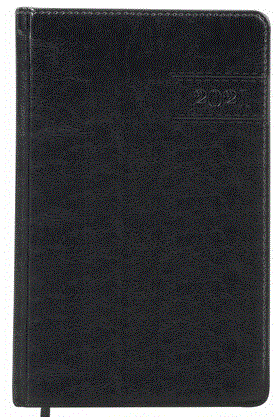Ежедневник датированный 2022, А5, кожзам Небраска, черный, кремовый блок. Фото N2