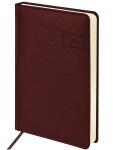 Ежедневник датированный 2026, А5, кожзам  Небраска коричневый кремовый блок