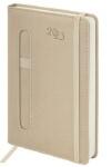 Ежедневник датированный 2026, А5, кожзам Оптима бежевый кремовый блок