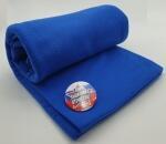 Плед флисовый 130х150см синий, значок "23 февраля"