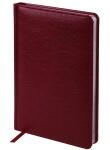 Ежедневник датированный 2026, А5, кожзам Импресс, бордовый, серебряный обрез