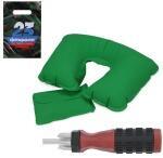 Набор отверток, подушка дорожная зеленая в пакете 23 февраля