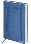 Ежедневник датированный 2026, А5, кожзам Оптима синий кремовый блок