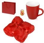 Набор: плед флисовый, кружка в пакете