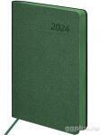 Ежедневник датированный 2026, А5, гибкая обложка, кожзам,Стиль, зеленый