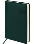 Ежедневник датированный 2026, А5, кожзам,  Небраска зеленый кремовый блок