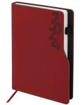 Ежедневник датированный 2026, А5, кожзам Софт-тач с держателем для ручки, бордовый