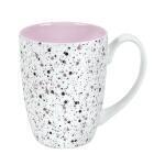Кружка TERRAZZO, белый с розовым, 330мл, фарфор.