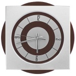 Часы настенные "ИНТЕРВАЛ"; D=31,5 см; H=4 см; дерево, пластик; лазерная гравировка