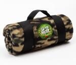 Плед флисовый 130х150см камуфляж  в упаковке, значок "23 февраля"