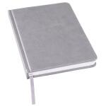 Ежедневник недатированный Bliss, А5,  серый, белый блок, без обреза серый