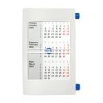 Календарь настольный на 2 года; белый с синим; 18х11 см; пластик; тампопечать, шелкография