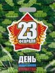 Пакет полиэтиленовый подарочный "23 февраля" в ассортименте