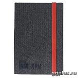 Ежедневник А6 Кордюрой на резинке, Eletto, темно - серый