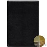 Ежедневник недатированный Небраска, Eletto, черный с золотым или серебряным обрезом Черный