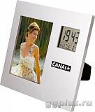 Часы с календарем, будильником, таймером, термометром и рамкой для фотографии 9х13 см