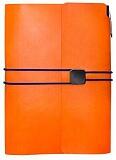 Блокнот А5 недатированный Вивелла оранжевый на резинке
