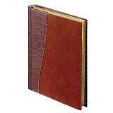 Ежедневник А6 недатированный,комбинированный, кремовый блок, золотой обрез