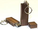 Деревянная флешка коричневый, с карабином, 4-32 ГБ