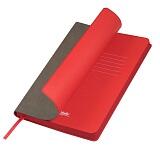 Ежедневник недатированный, Portobello Trend, Latte NEW, 145х210, 256 стр, каппучино/красный (темный срез) Коричневый