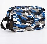 Несессер ,26 см × 9 см × 15 см, камуфляж синяя
