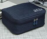 Несессер дорожный, 21 см × 7 см × 17 см, синий, остаток 1шт.