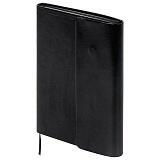 Ежедневник А5 недатированный, небраска черный, магнитный клапан Черный
