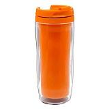 350 мл, термостакан оранжевый под полиграфическую вставку.