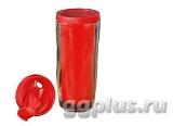 350 мл, термостакан красный под полиграфическую вставку