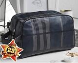 Несессер дорожный , 25,5 см × 11 см × 16 см, кожзам синий с открыткой 8х9см