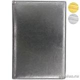 Ежедневник недатированный Небраска, Eletto, серебристый с золотым или серебряным обрезом Серебряный