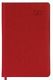 Ежедневник датированный 2026, А5, кожзам, красный, серый срез