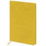 Ежедневник датированный 2026, А5, гибкая обложка, кожзам,Стиль, желтый