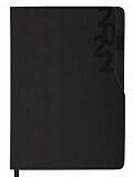 Ежедневник датированный 2026, А5, кожзам Софт-тач с держателем для ручки, черный
