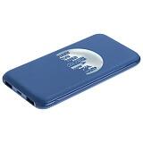 Внешний аккумулятор с подсветкой логотипа markBright City, 10000 мАч, синий