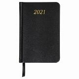 Ежедневник А6 датированный, черный, кремовый блок, золотой обрез