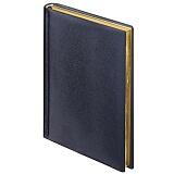 Ежедневник А6 недатированный, черный, кремовый блок, золотой обрез