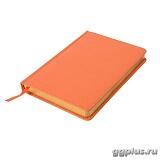 Ежедневник недатированный Joy, А6+, оранжевый, белый блок, золотой обрез
