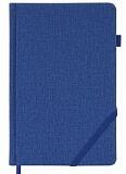 Ежедневник А5 недатированный, 138х213 мм, кожзам Рогожка синий с резинкой и петлей для ручки Синий коричневый бежевый зеленый оранжевый черный