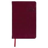 Еженедельник датированный 2021, А5, кожзам Небраска бордовый кремовый блок