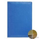 Ежедневник недатированный Небраска, Eletto, голубой с золотым или серебряным обрезом Голубой