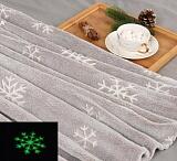 Плед «Светящиеся снежинки» 150*200 см,, вельсофт, 220 гр/м2